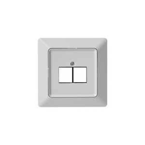 Pokrywa gniazda biała 2× RJ45 1906300105 A6004.4 EMOS