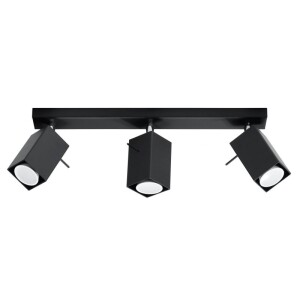 Czarny plafon 3xGu10 Merida SL.0101 Sollux lighting
