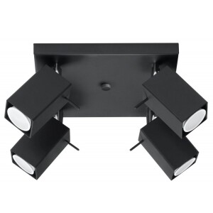 Czarny plafon 4xGu10 Merida SL.0102 Sollux lighting
