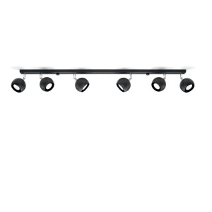 Czarny plafon Oculare 6L SL.0448 Sollux lighting