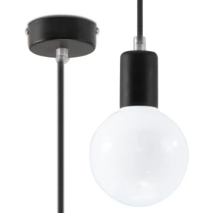 Czarna lampa wisząca Edison SL.0152 Sollux lighting