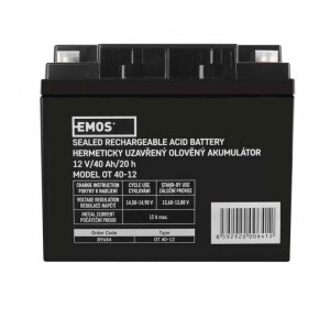 Ołowiowy akumulator AGM 12V 40Ah M6 B9684 EMOS