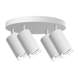 Biały plafon TURYN 4xGU10 IP44 324818 Polux