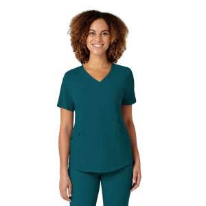RENEW Women's V Neck Scrub Top (Clothing Size: M, Colour: Caribbean blue)
