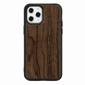iPhone 14 Hoesje - Echt Hout - Bruin telefoonhoesje - Mobiq Houten Backcover