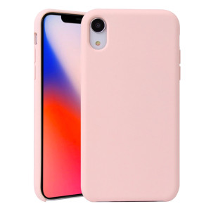 iPhone XR Hoesje - Siliconen - Roze telefoonhoesje - Mobiq Liquid Siliconen