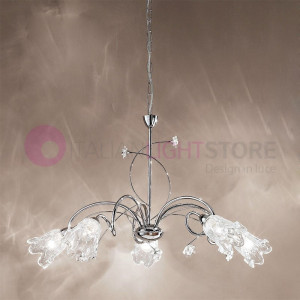 Betta Lampadario 5 Luci Cromato Moderno