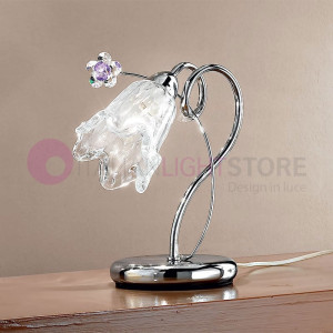Betta Lampada Da Tavolo Lumetto Cromato Moderno