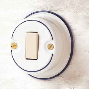 Interruttore A Pulsante In Ceramica - Ambra