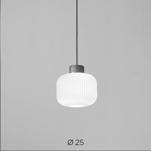 Perenz Lucerna 8520b – Sospensione Moderna In Vetro Soffiato Plissettato Ø25 Cm