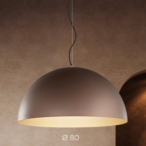 Perenz Steel 8563mm – Maxi Sospensione Cupola Ø80 Cm Metallo Verniciato Marrone / Oro