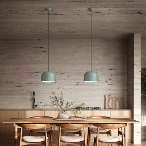 Perenz Yelmo 8396ve – Sospensione Moderna In Metallo Bicolore Verde / Bianco
