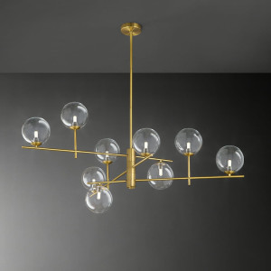 Perenz Pyrex 8516ob – Lampadario Orientabile Con 9 Sfere In Vetro Trasparente