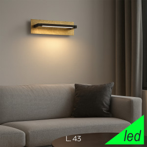Perenz Foglia 8434foct – Applique Led Orientabile L. 43 Cm Foglia Oro