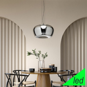 Perenz Kave 8530splc – Lampada Sospensione Led 20w Vetro Fumé Specchiato
