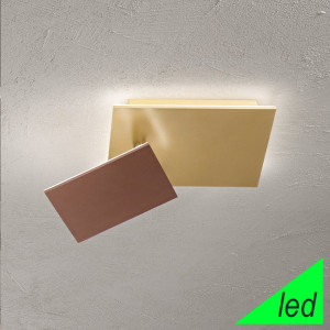 Perenz Post 8456or Lc – Plafoniera Led 35w Da Parete E Soffitto In Metallo Oro + Marrone