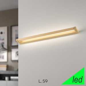 Perenz Slim 8452orct – Lampada A Parete A Led L. 59 Cm Oro Spazzolato