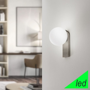 Perenz Talia 8380grlc – Applique Led Moderna Ip44 Grigio Titanio