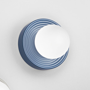 Perenz Ceramic 8506 C – Mini Plafoniera Da Parete E Soffitto In Ceramica Blu Lucido