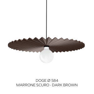 Linea Light Doge Ca021adbezz – Sospensione Moderna In Metallo Marrone Scuro Ø 58,4 Cm