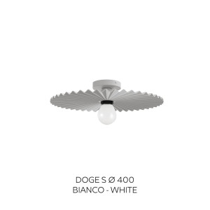Linea Light Doge Ca024awhezz – Plafoniera A Parete E Soffitto Moderna In Metallo Bianco Ø 40 Cm