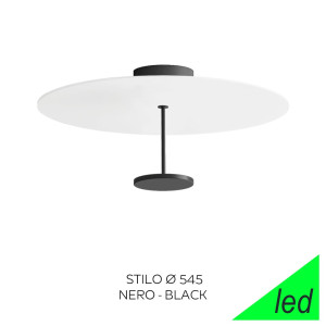 Linea Light Stilo Ca084dbbwdi – Plafoniera Moderna Led 24w Metallo Nero Ø 54 Cm