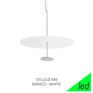 Linea Light Stilo Ca087dwhwdi – Sospensione Moderna Led 24w Metallo Bianco Ø 54 Cm