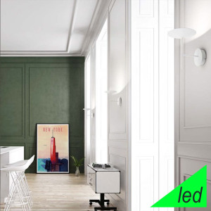Linea Light Poe W 8500 – Applique Led Moderna In Metallo Texturizzato Bianco