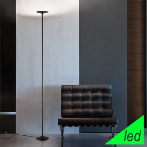 Linea Light Poe Fl 8346 – Piantana Led Moderna In Metallo Texturizzato Nero