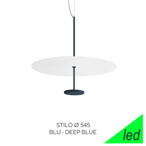 Linea Light Stilo Ca087dluwdi – Sospensione Moderna Led 24w Metallo Blu Ø 54 Cm