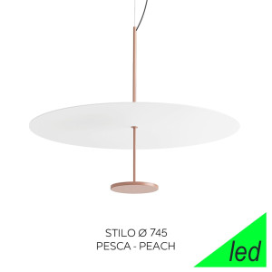 Linea Light Stilo Ca088dbewdi – Sospensione Moderna Led 35w Metallo Pesca Ø 74 Cm