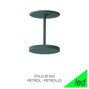 Linea Light Stilo Ca064dgbwdi – Mini Plafoniera Led Ad Incasso In Metallo Verde Petrolio Ø 10 Cm