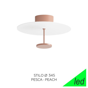 Linea Light Stilo Ca083dbewdi – Plafoniera Moderna Led 15w Metallo Rosa Pesca Ø 34,5 Cm