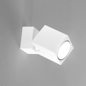 Perenz Connect 8168b – Plafoniera Faretto Orientabile Quadrato Bianco Gu10