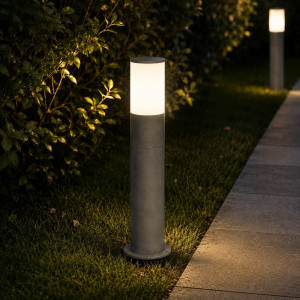 Perenz Sigaro 8326 Gc – Paletto Da Giardino Moderno Ip54 Grigio Cemento H 50 Cm