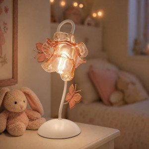 Mariposa Lampada Da Comodino Con Farfalle Rosa - Abat-Jour Cameretta