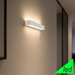 Linea Light Metal 90322 – Applique Led Da Parete Moderna Bianca 45 Cm 3000k