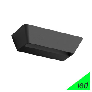 Linea Light Hype Ca075dbbwdi – Applique Led Moderna Nera A Luce Indiretta 3000k