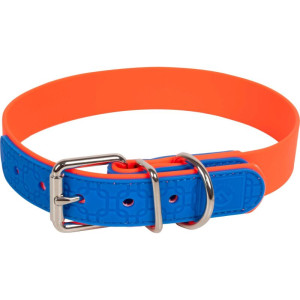 Farm-Land Hundehalsband, robust und wasserfest Signalorange/Blau 50
