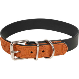 Farm-Land Hundehalsband, robust und wasserfest Schwarz/Braun 45