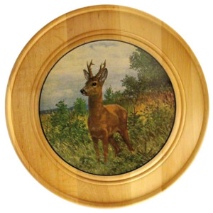 AKAh Ehrenscheibe aus Massivholz 30cm Fasan