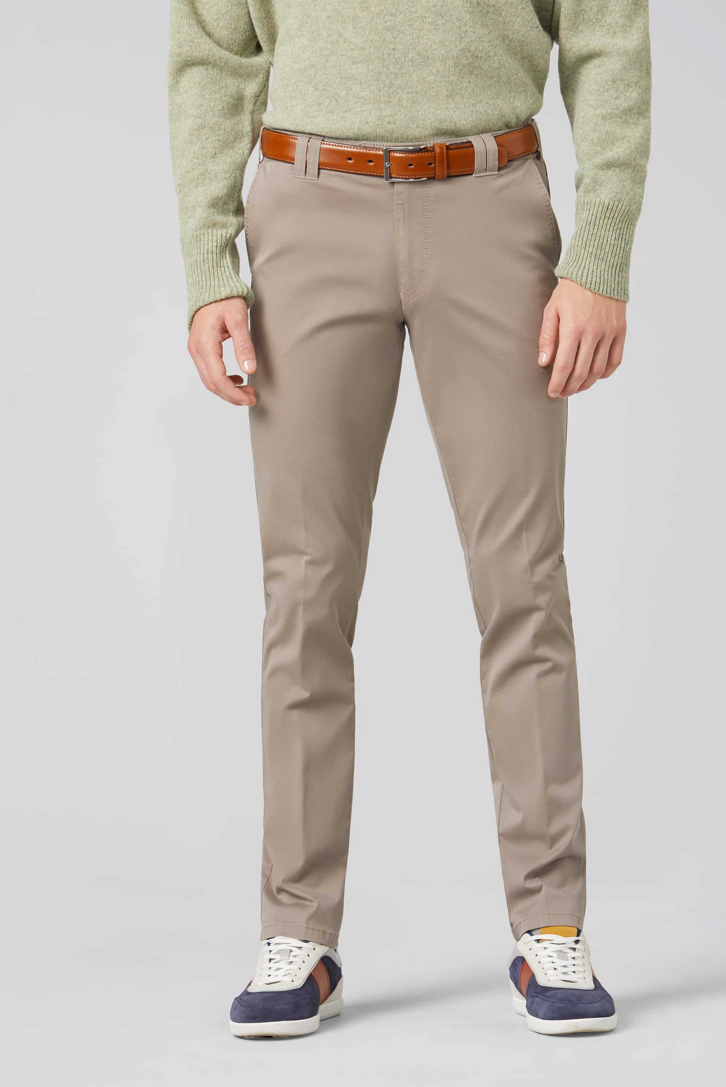 Meyer Broek Oslo Modern Fairtrade Cotton Flatfront Flex Taupe / male
