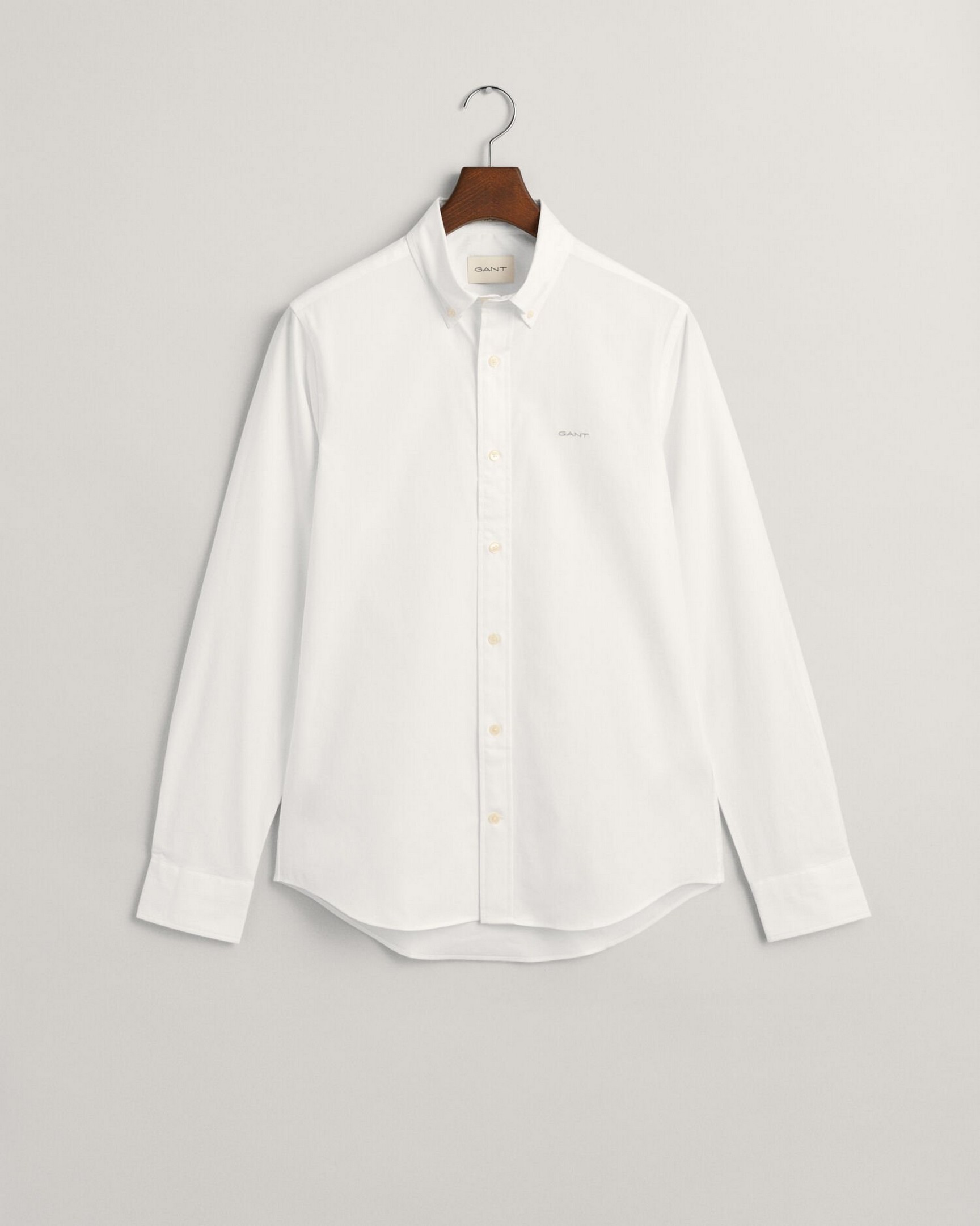 Gant Overhemd Slim Pinpoint Oxford Button Down Wit / male