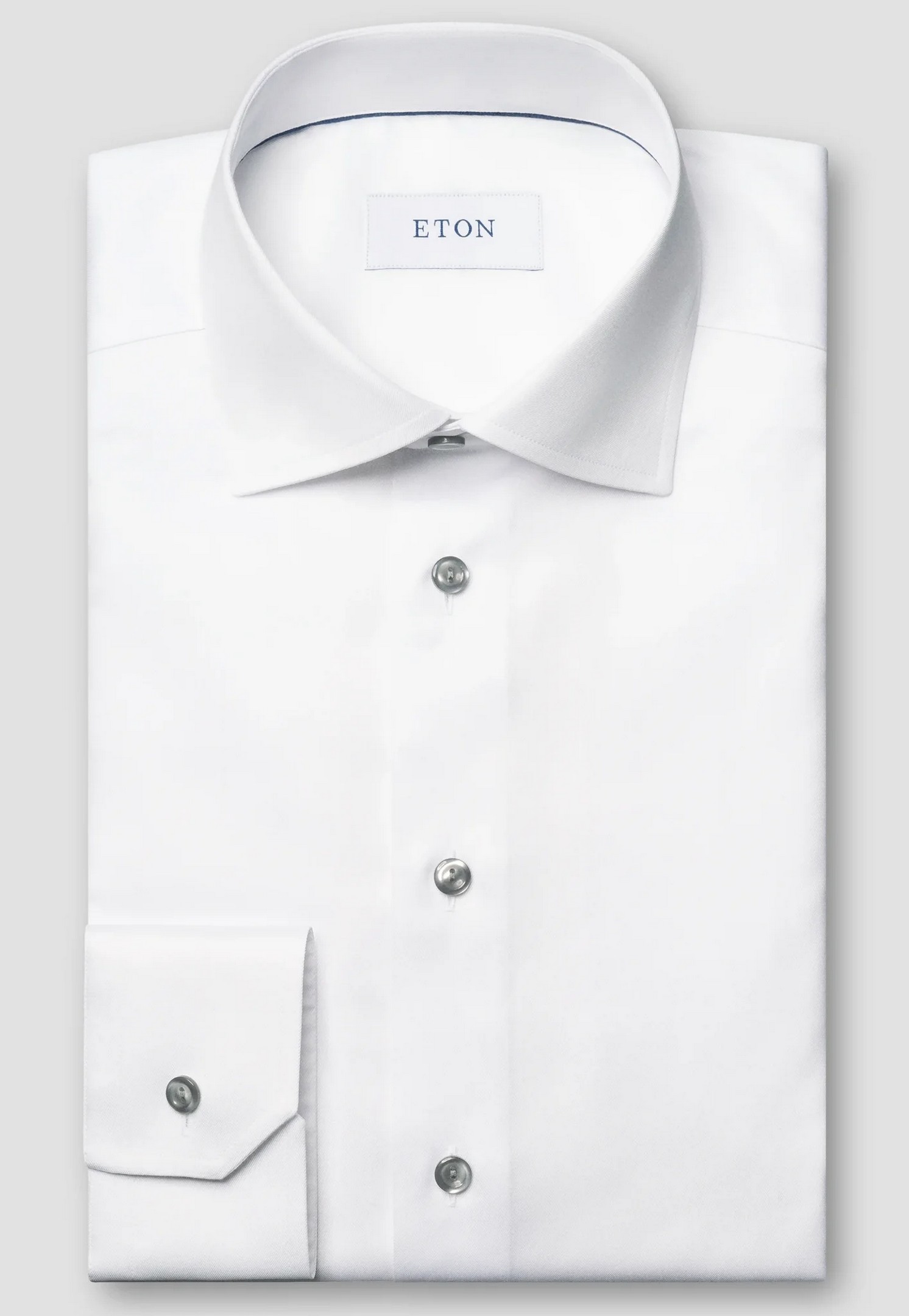 Eton Overhemd Uni Color Signature Twill Extra Long Staple Cotton Wit / male