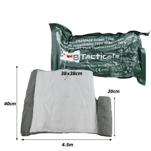 Opatrunek indywidualny 20 cm Bandaż Izraelski 8" JB Tacticals, brzuszny