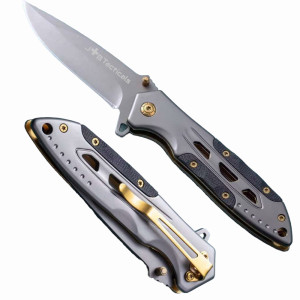 JB Tacticals Składany Nóż JB-04 - Ratowniczy Nóż Taktyczny Wojskowy Finka Survival EDC Myśliwski