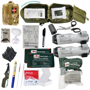 Apteczka taktyczna IFAK II NATO standard – zgodna z TCCC (17 elementów) Moro 6" / 15 cm Medclot