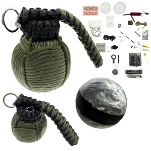 JB Tacticals zestaw przetrwania survival kit Paracord Granat 38w1 zielony