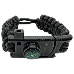 JB Tacticals bransoletka survivalowa paracord JB-31 czarna