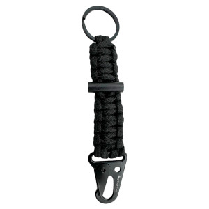 JB Tacticals karabińczyk paracord z krzesiwem JB-34 czarny